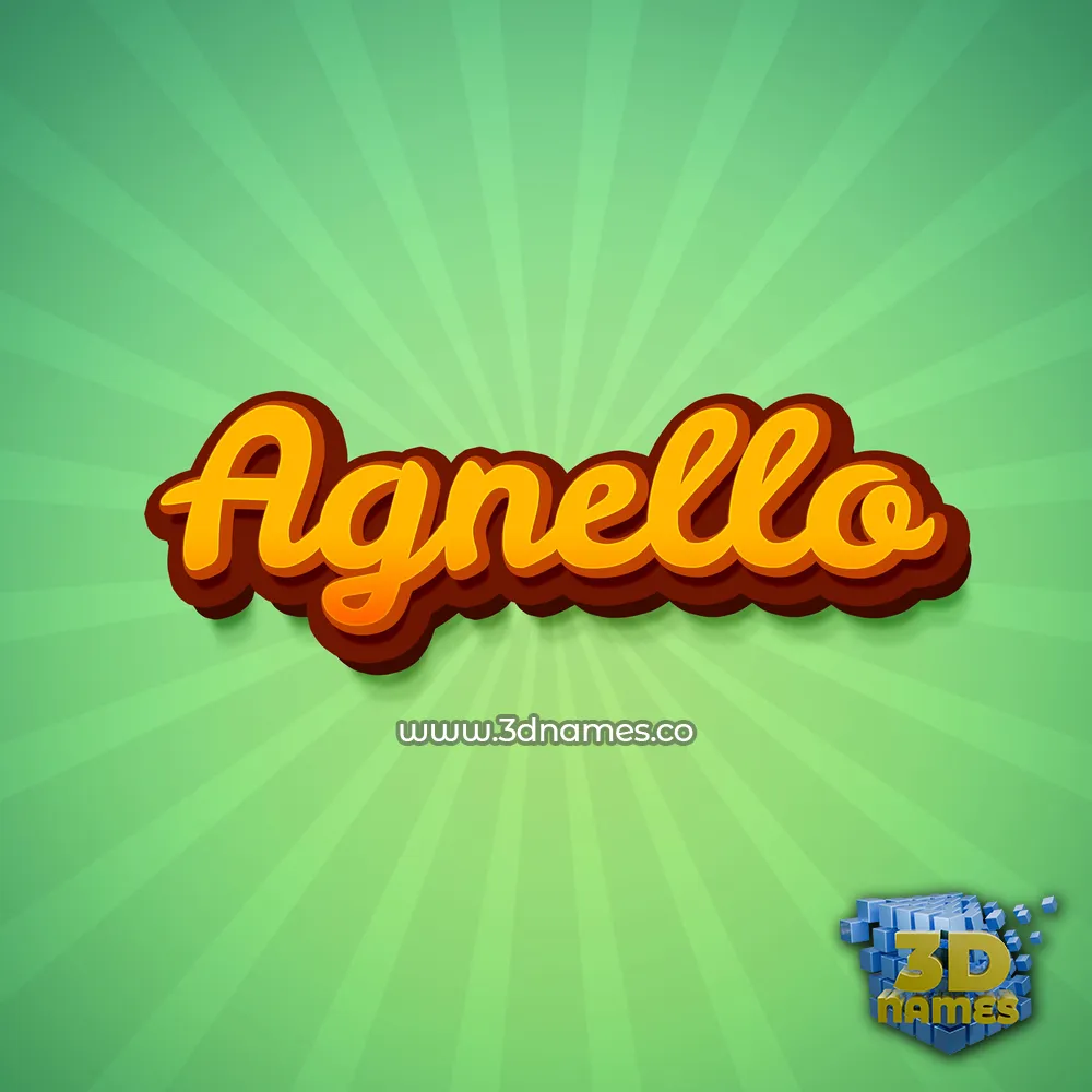 agnello in Green Rays style - 3D name wallpaper