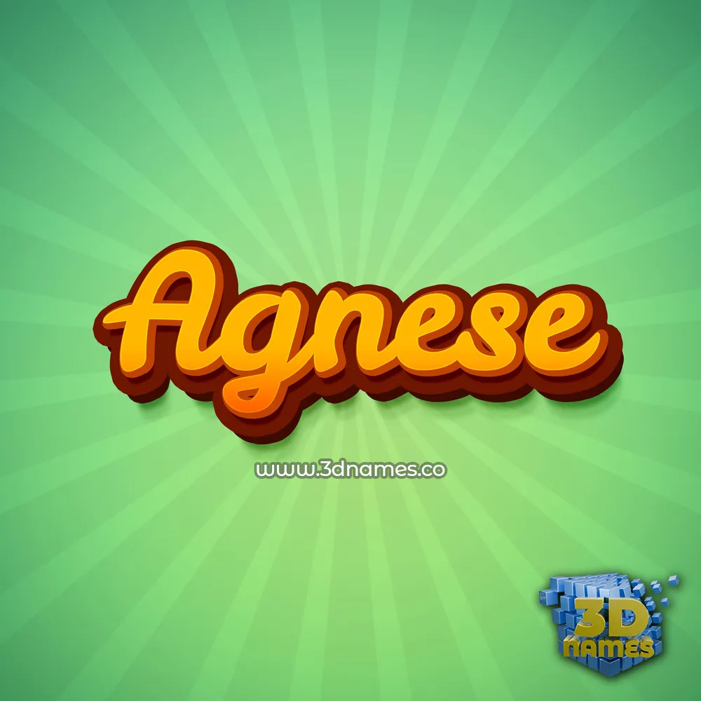 agnese in Green Rays style - 3D name wallpaper