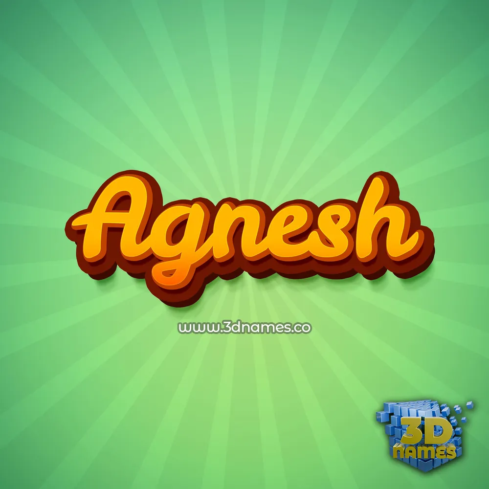agnesh in Green Rays style - 3D name wallpaper