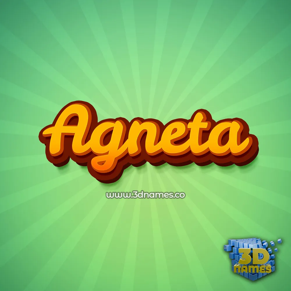 agneta in Green Rays style - 3D name wallpaper
