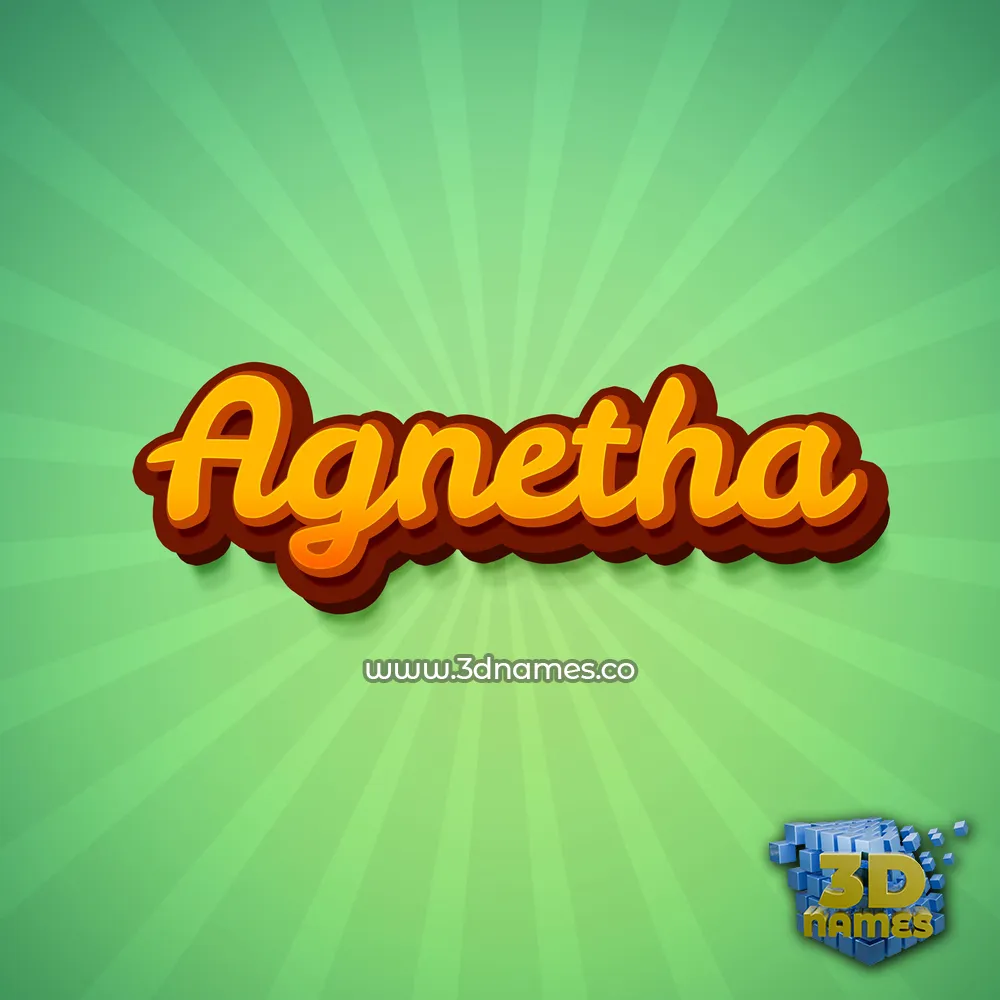 agnetha in Green Rays style - 3D name wallpaper