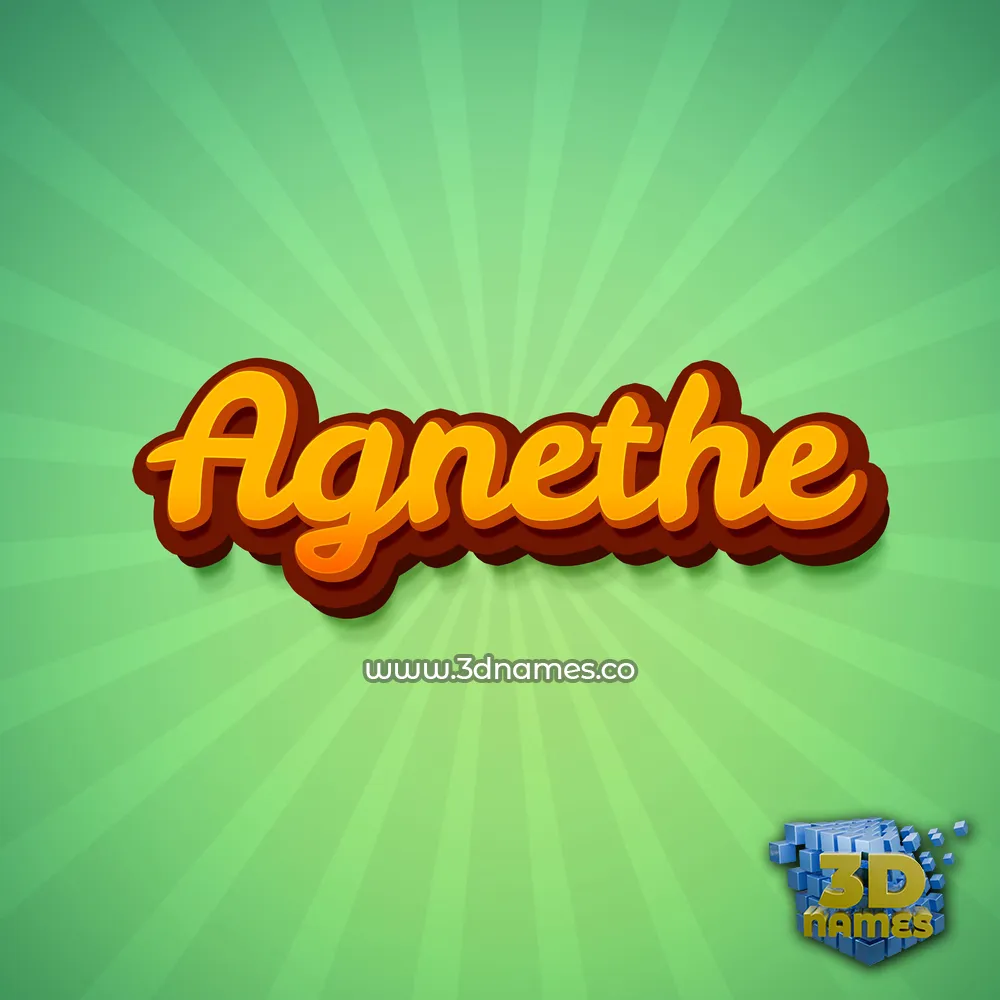 agnethe in Green Rays style - 3D name wallpaper