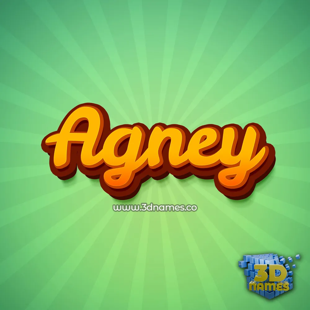 agney in Green Rays style - 3D name wallpaper