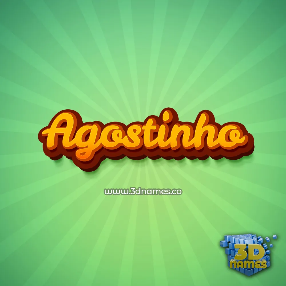 agostinho in Green Rays style - 3D name wallpaper