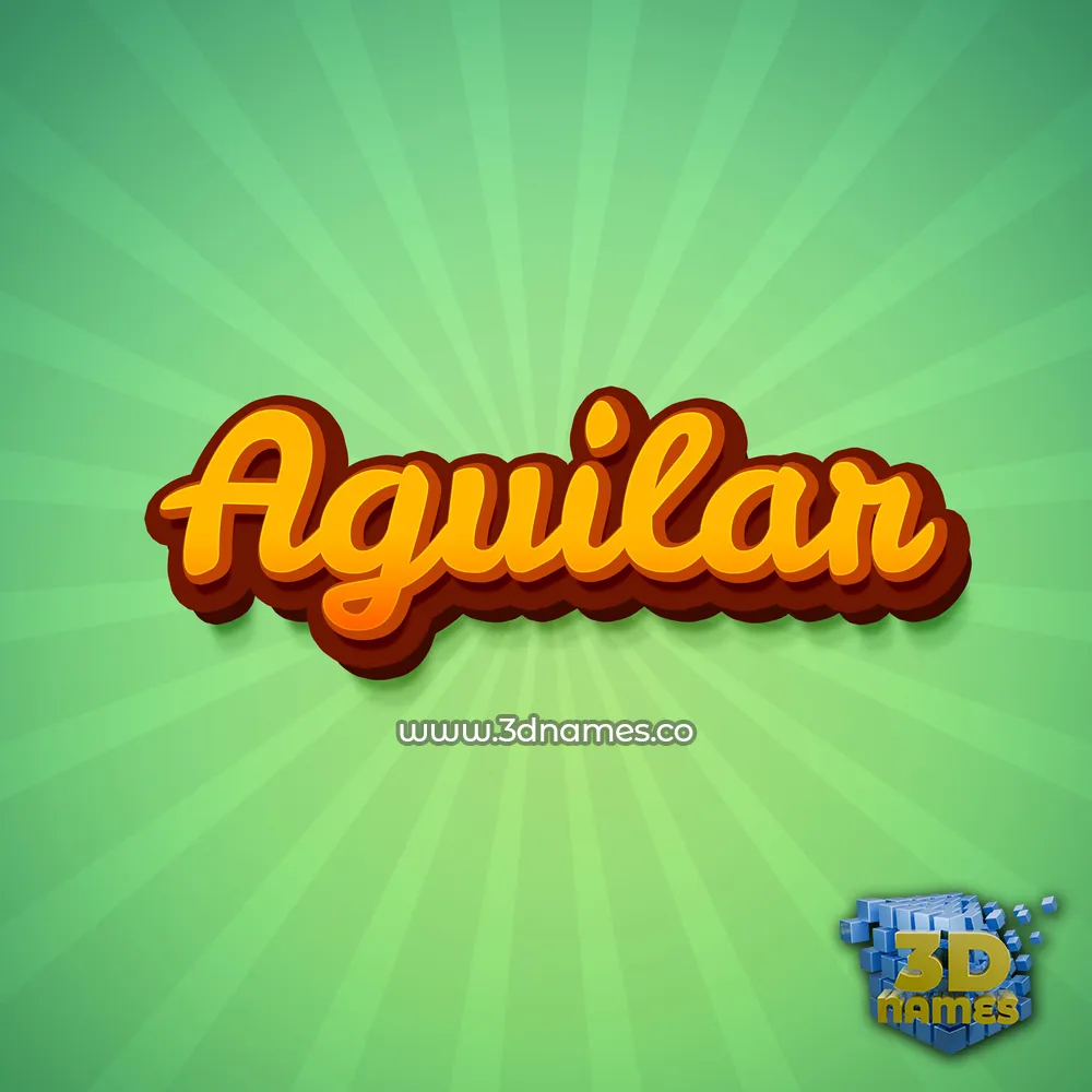 aguilar in Green Rays style - 3D name wallpaper