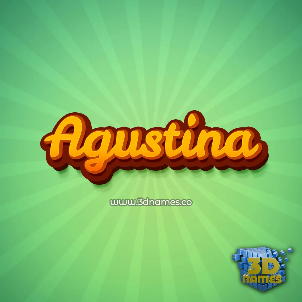 agustina in Green Rays style - 3D name wallpaper