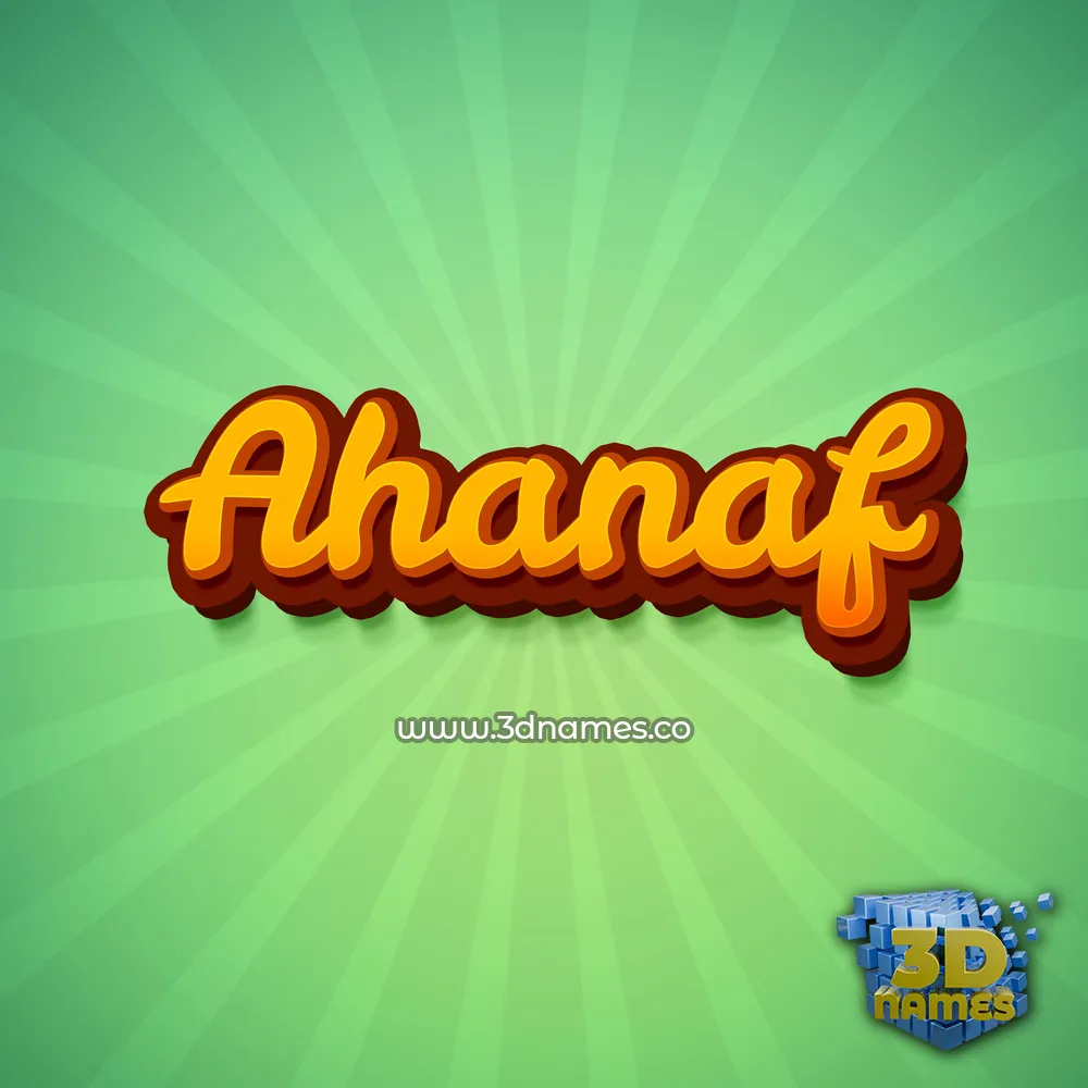 ahanaf in Green Rays style - 3D name wallpaper