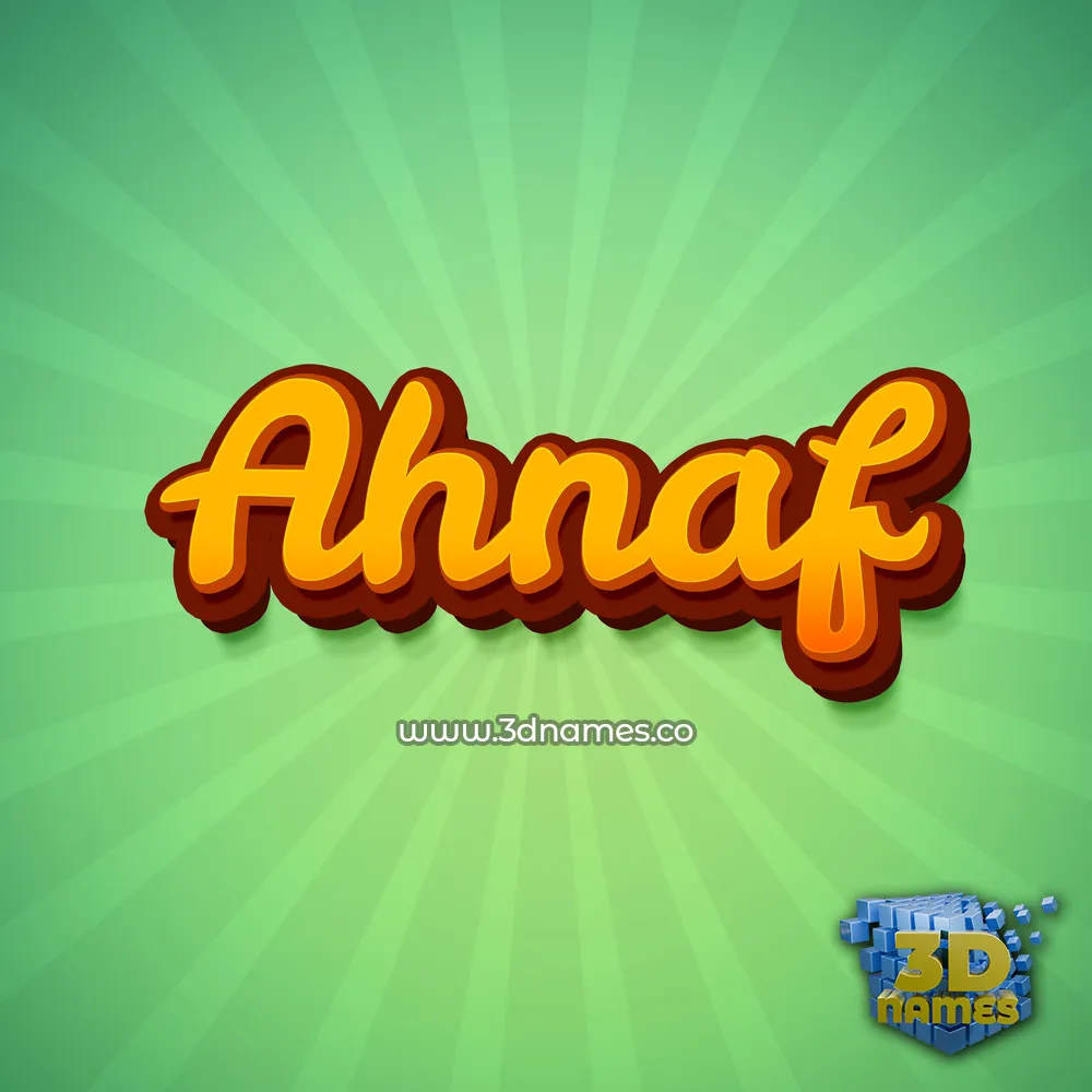 ahnaf in Green Rays style - 3D name wallpaper