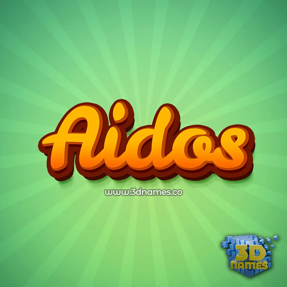 aidos in Green Rays style - 3D name wallpaper
