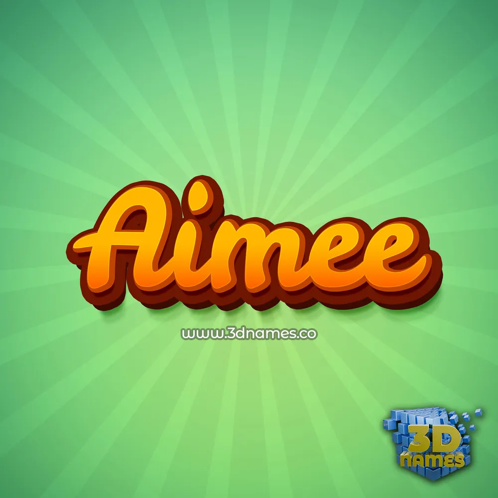 aimee in Green Rays style - 3D name wallpaper