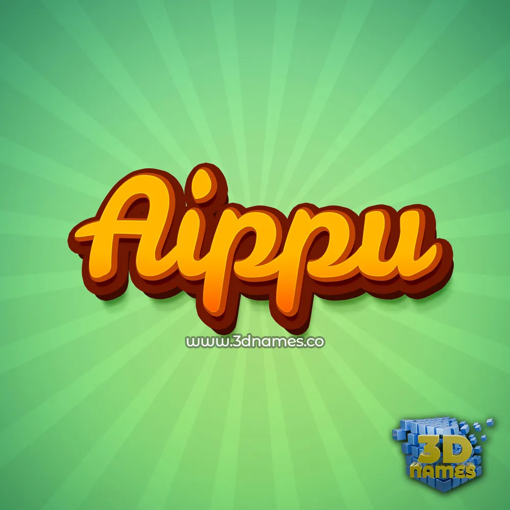 aippu in Green Rays style - 3D name wallpaper