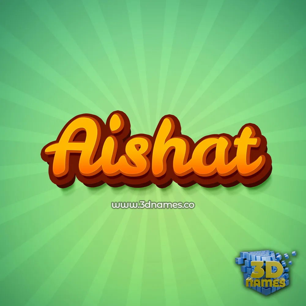 aishat in Green Rays style - 3D name wallpaper