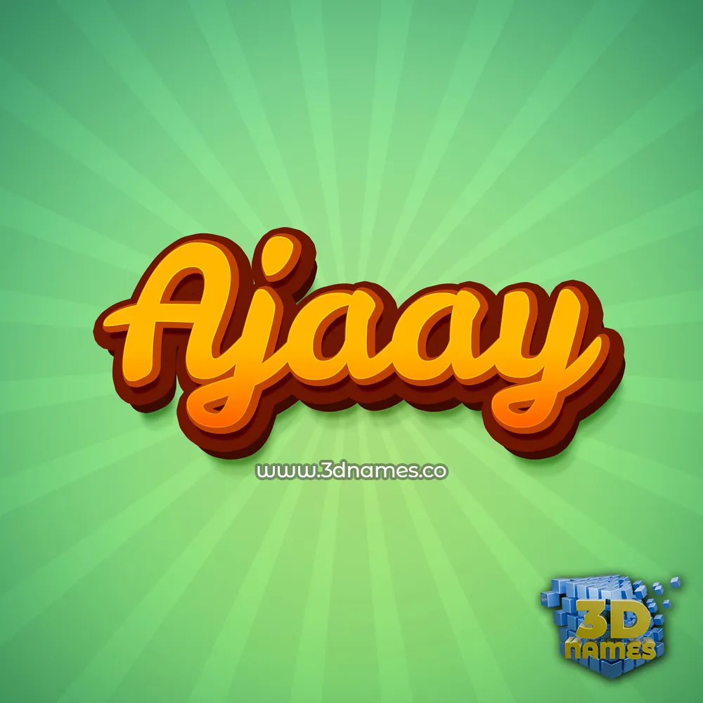 ajaay in Green Rays style - 3D name wallpaper