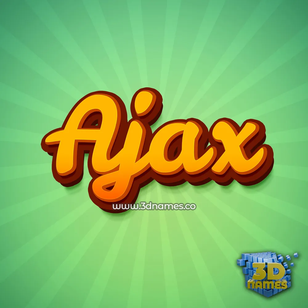 ajax in Green Rays style - 3D name wallpaper