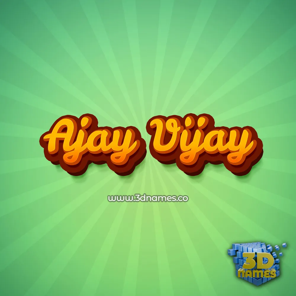 ajay vijay in Green Rays style - 3D name wallpaper