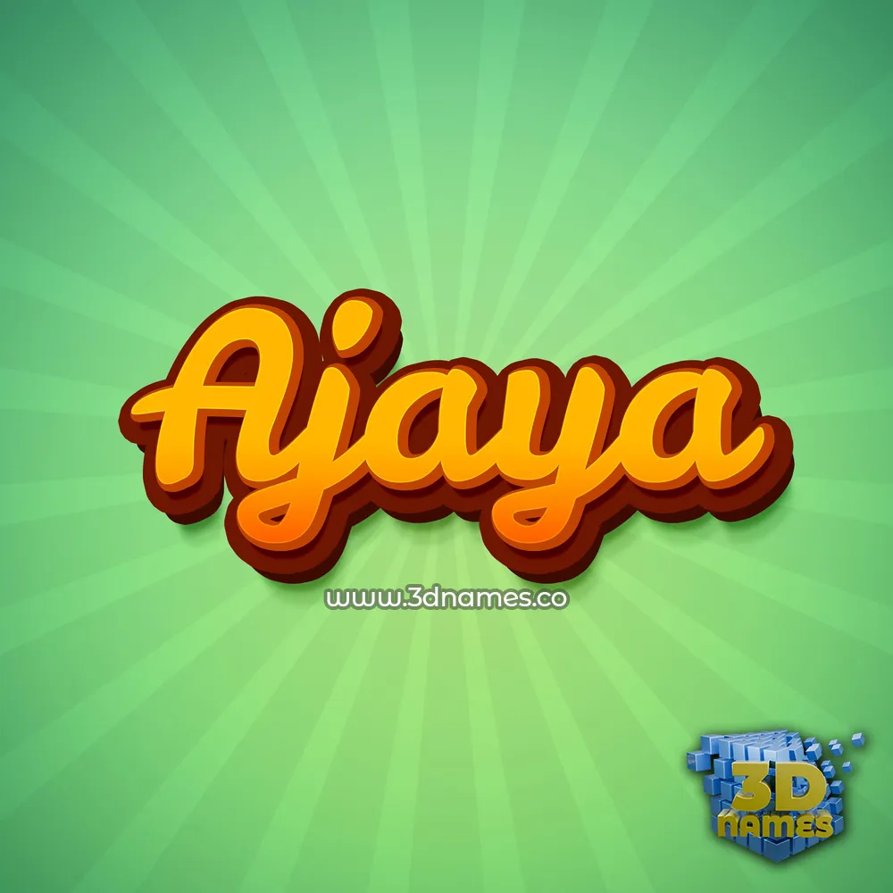 ajaya in Green Rays style - 3D name wallpaper
