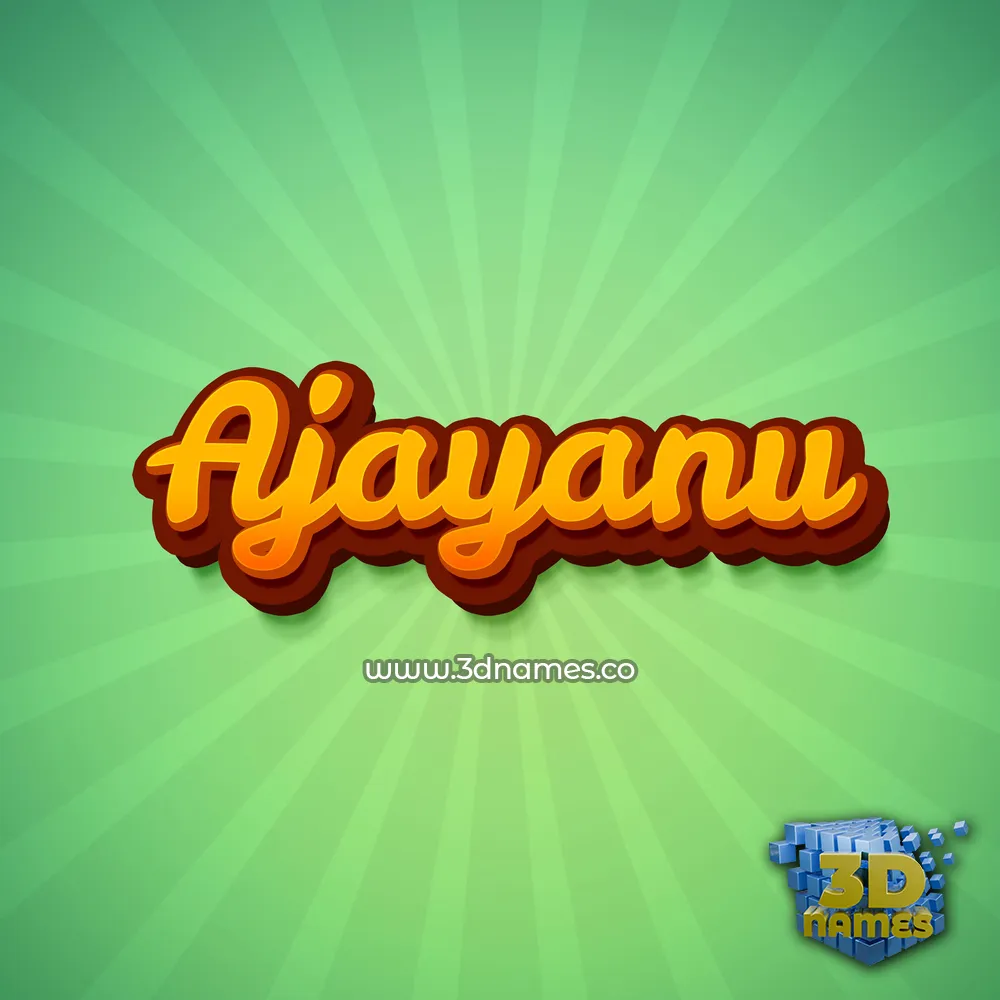 ajayanu in Green Rays style - 3D name wallpaper