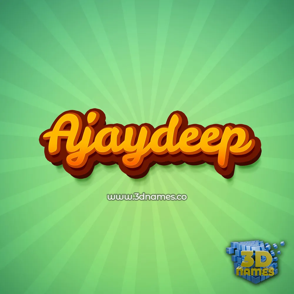 ajaydeep in Green Rays style - 3D name wallpaper