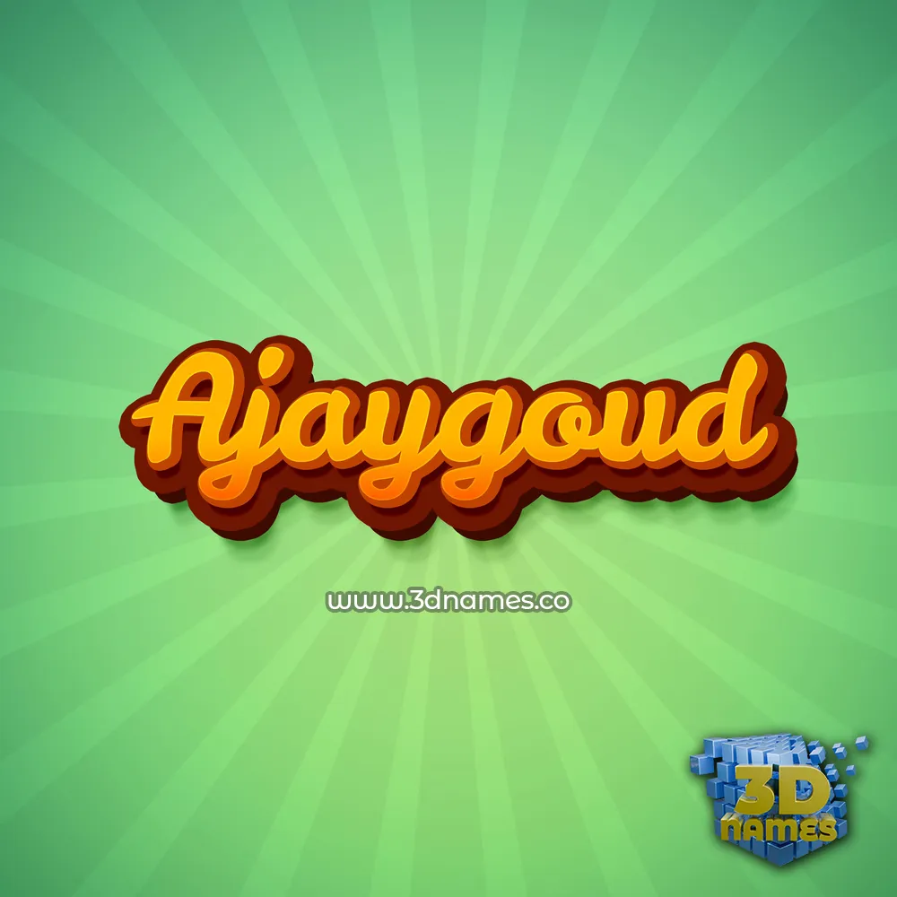 ajaygoud in Green Rays style - 3D name wallpaper