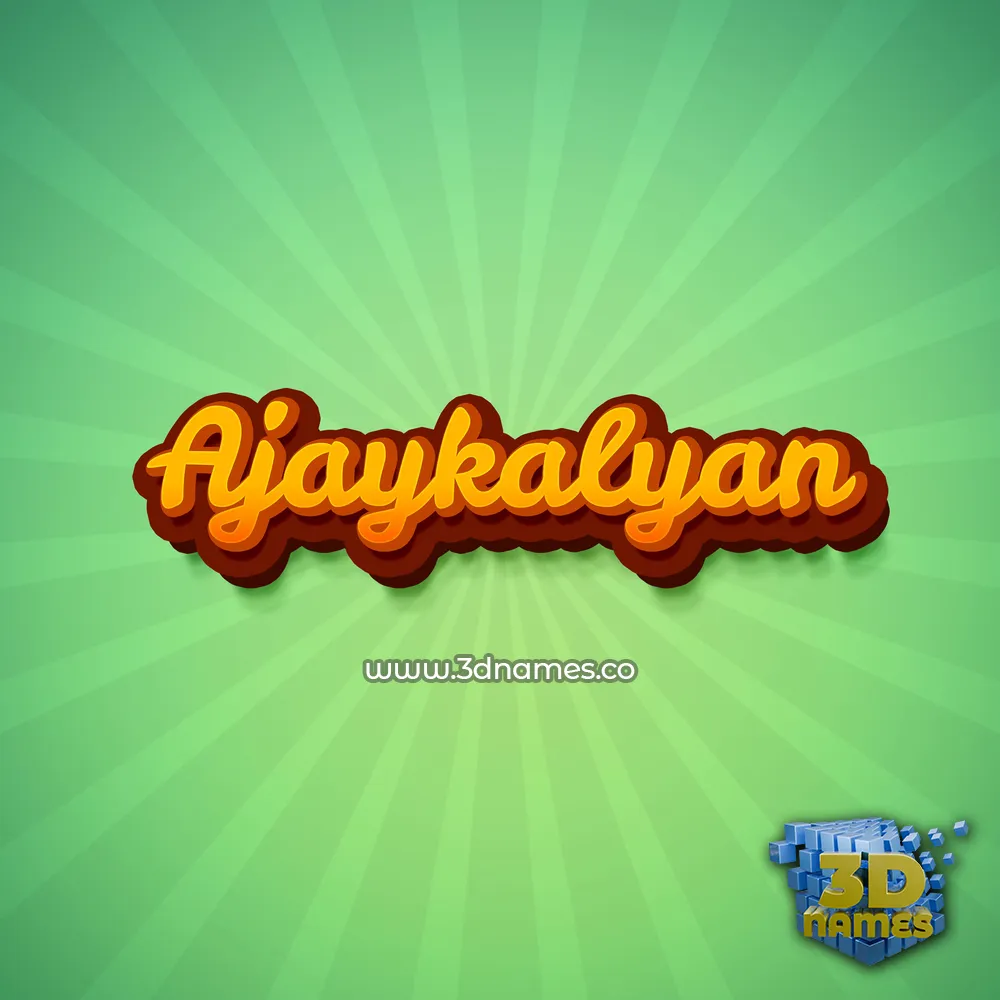 ajaykalyan in Green Rays style - 3D name wallpaper