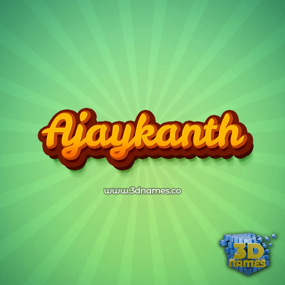 ajaykanth in Green Rays style - 3D name wallpaper