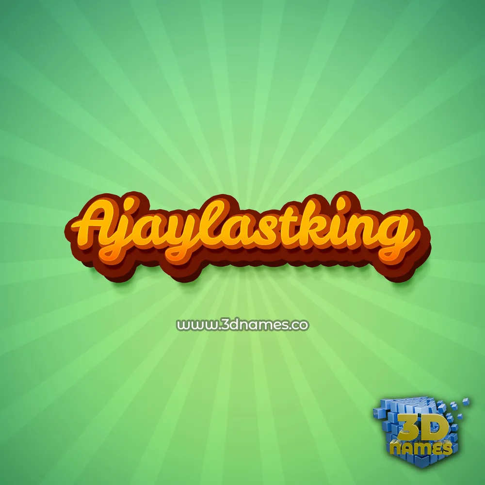 ajaylastking in Green Rays style - 3D name wallpaper