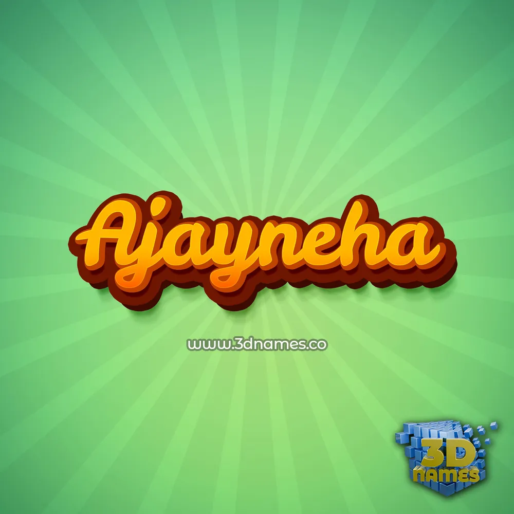 ajayneha in Green Rays style - 3D name wallpaper