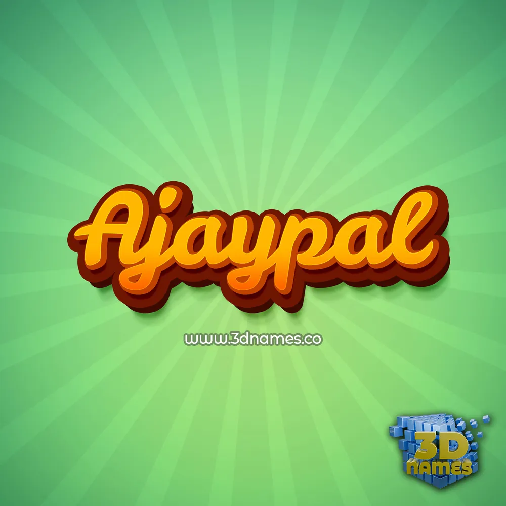 ajaypal in Green Rays style - 3D name wallpaper