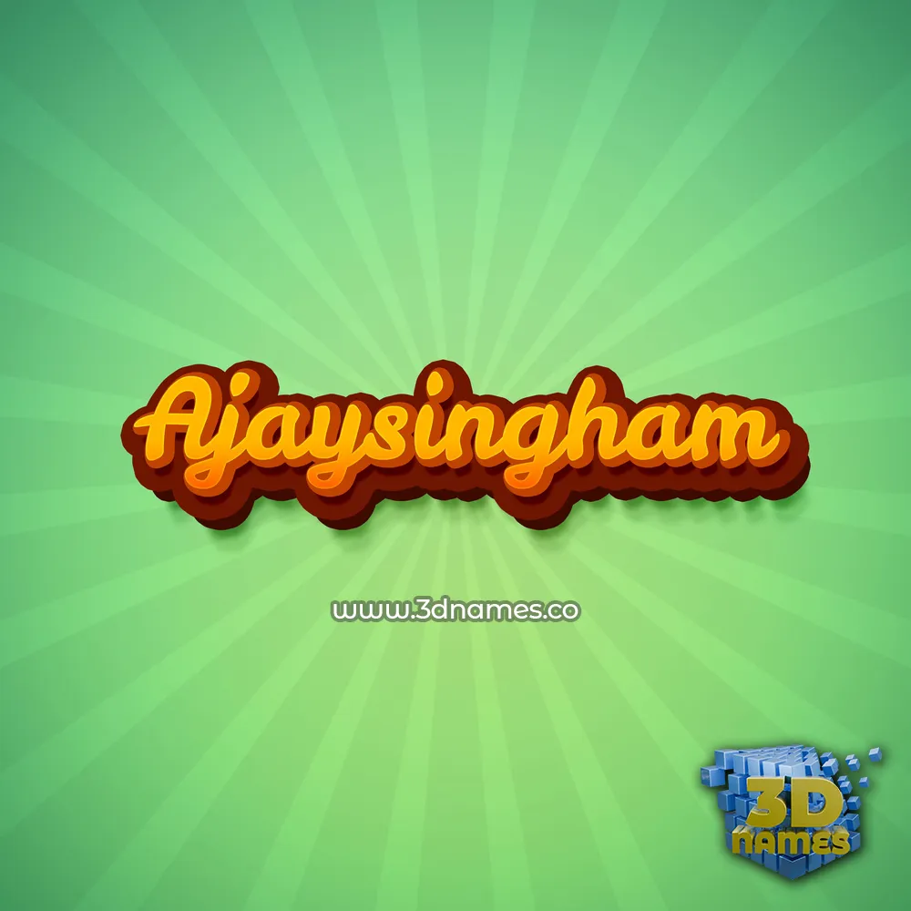 ajaysingham in Green Rays style - 3D name wallpaper