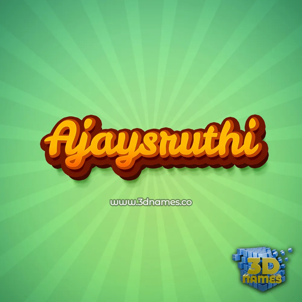 ajaysruthi in Green Rays style - 3D name wallpaper