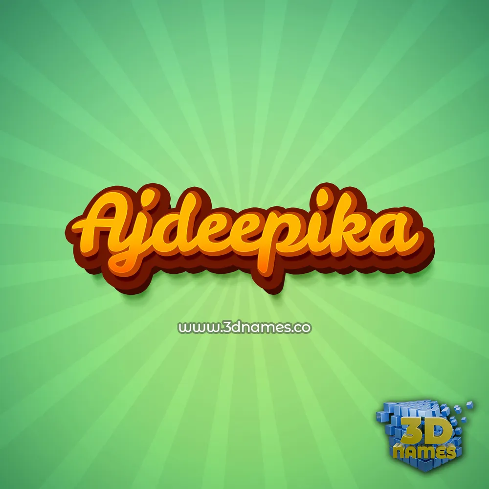 ajdeepika in Green Rays style - 3D name wallpaper