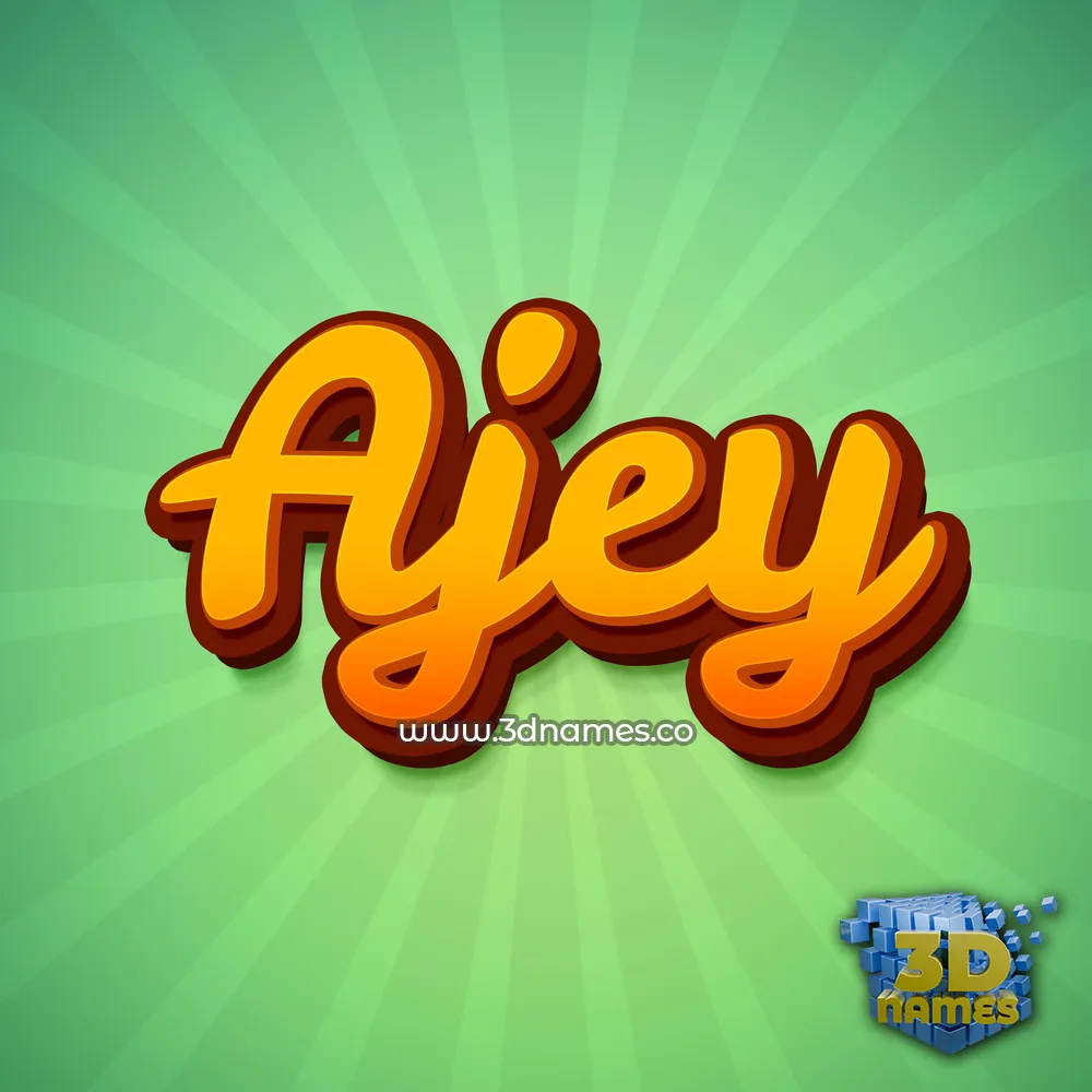 ajey in Green Rays style - 3D name wallpaper