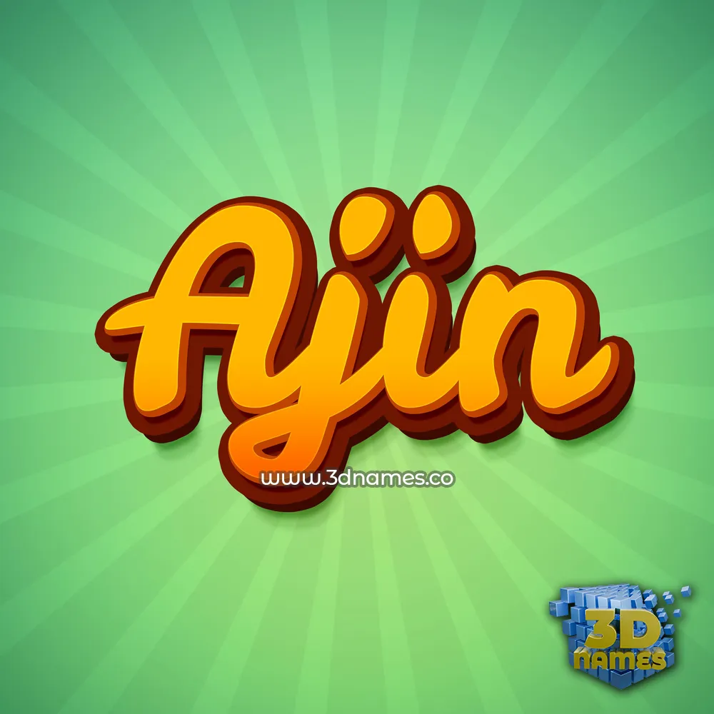 ajin in Green Rays style - 3D name wallpaper