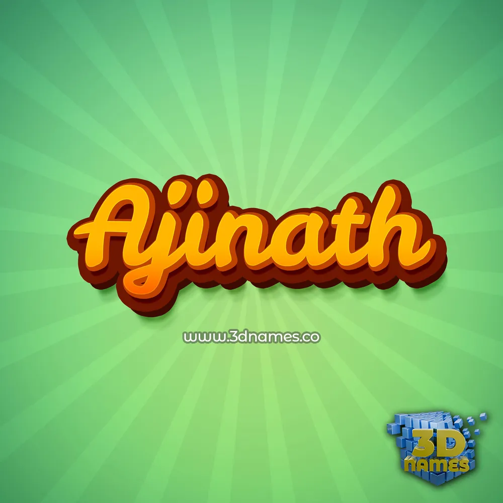 ajinath in Green Rays style - 3D name wallpaper