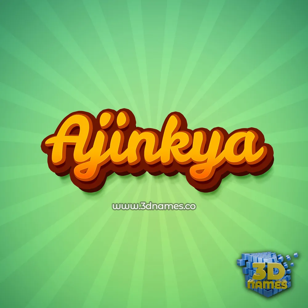 ajinkya in Green Rays style - 3D name wallpaper