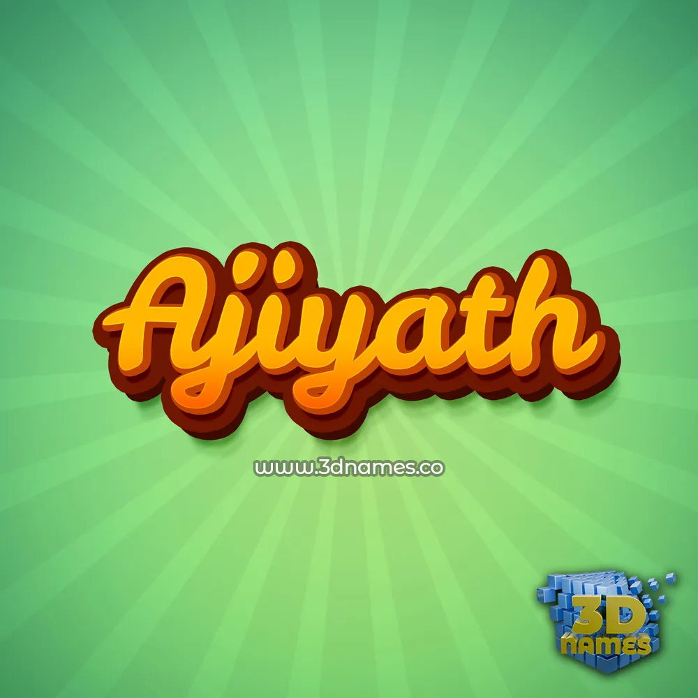 ajiyath in Green Rays style - 3D name wallpaper