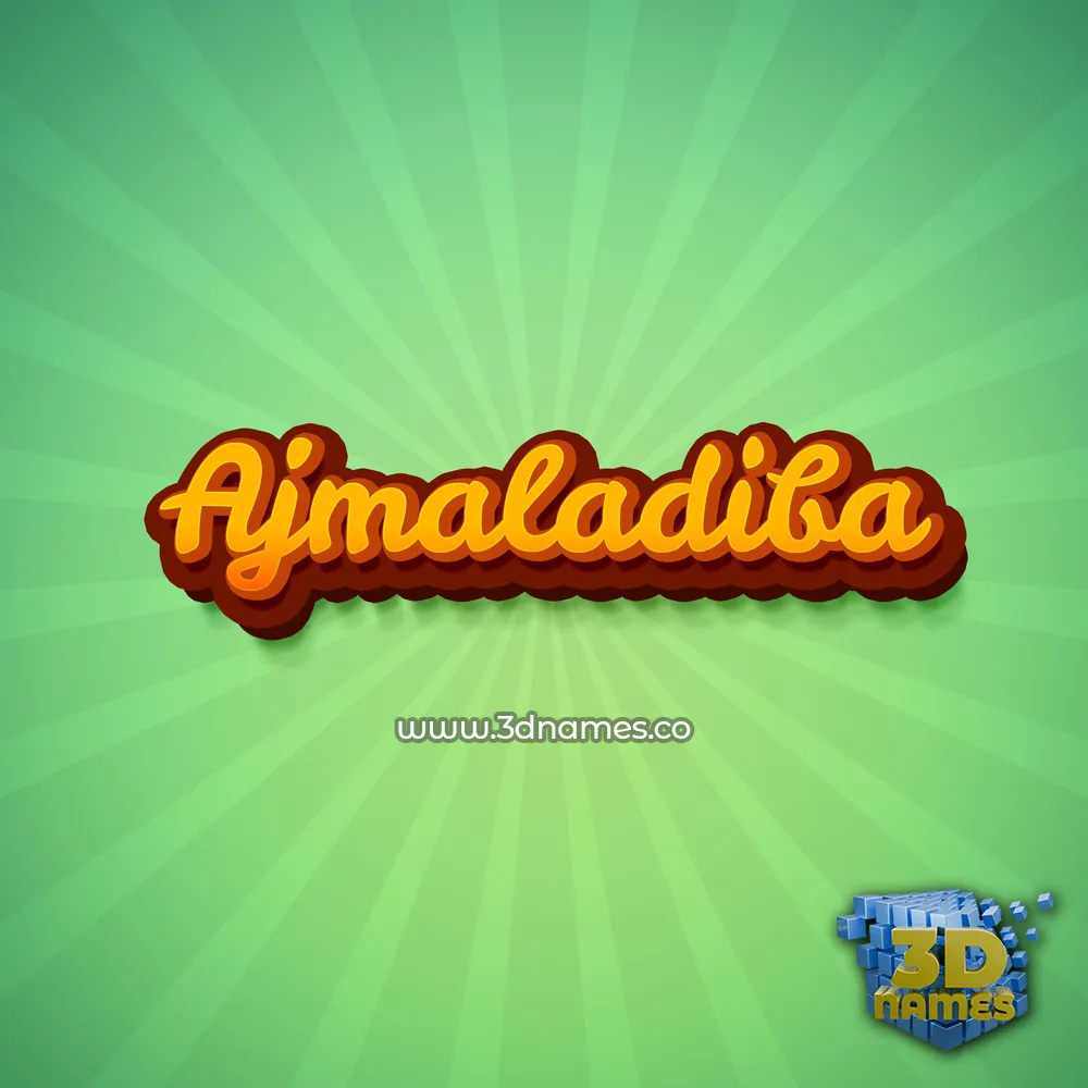 ajmaladiba in Green Rays style - 3D name wallpaper