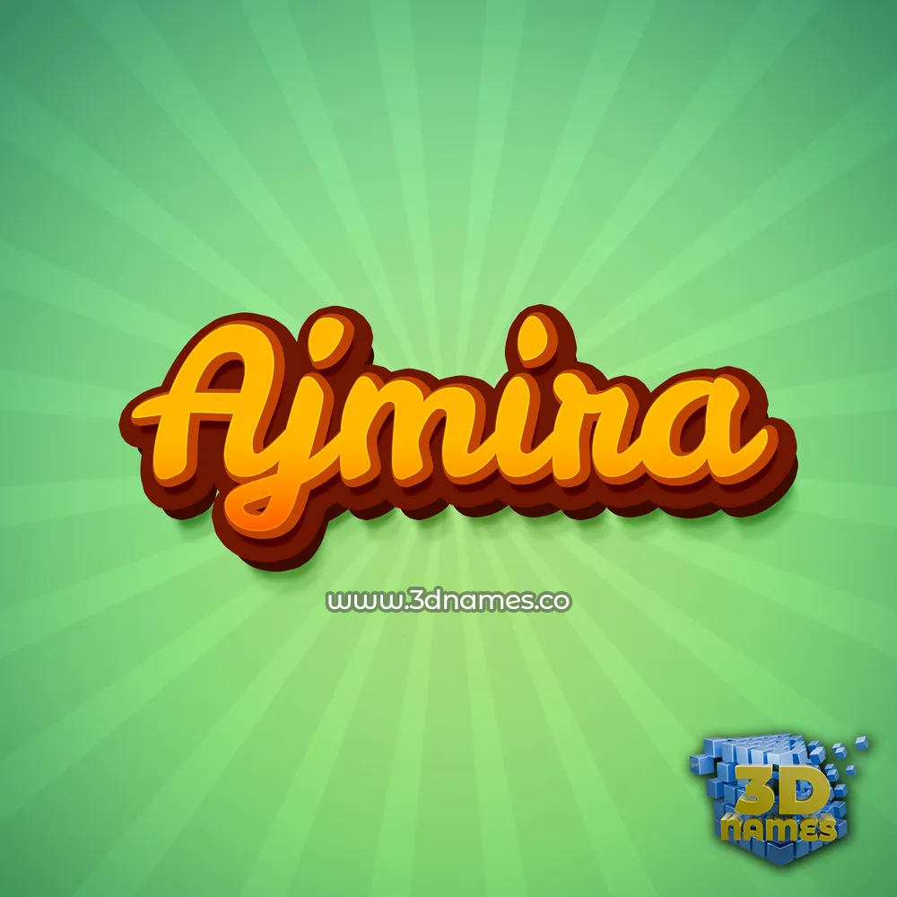 ajmira in Green Rays style - 3D name wallpaper