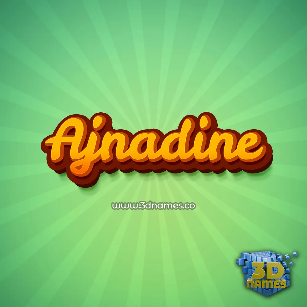 ajnadine in Green Rays style - 3D name wallpaper