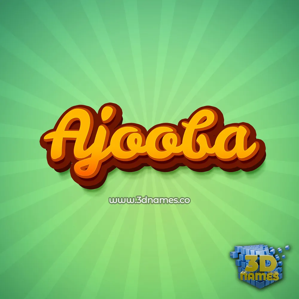 ajooba in Green Rays style - 3D name wallpaper