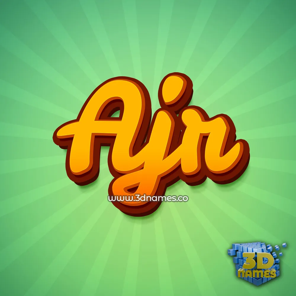 ajr in Green Rays style - 3D name wallpaper