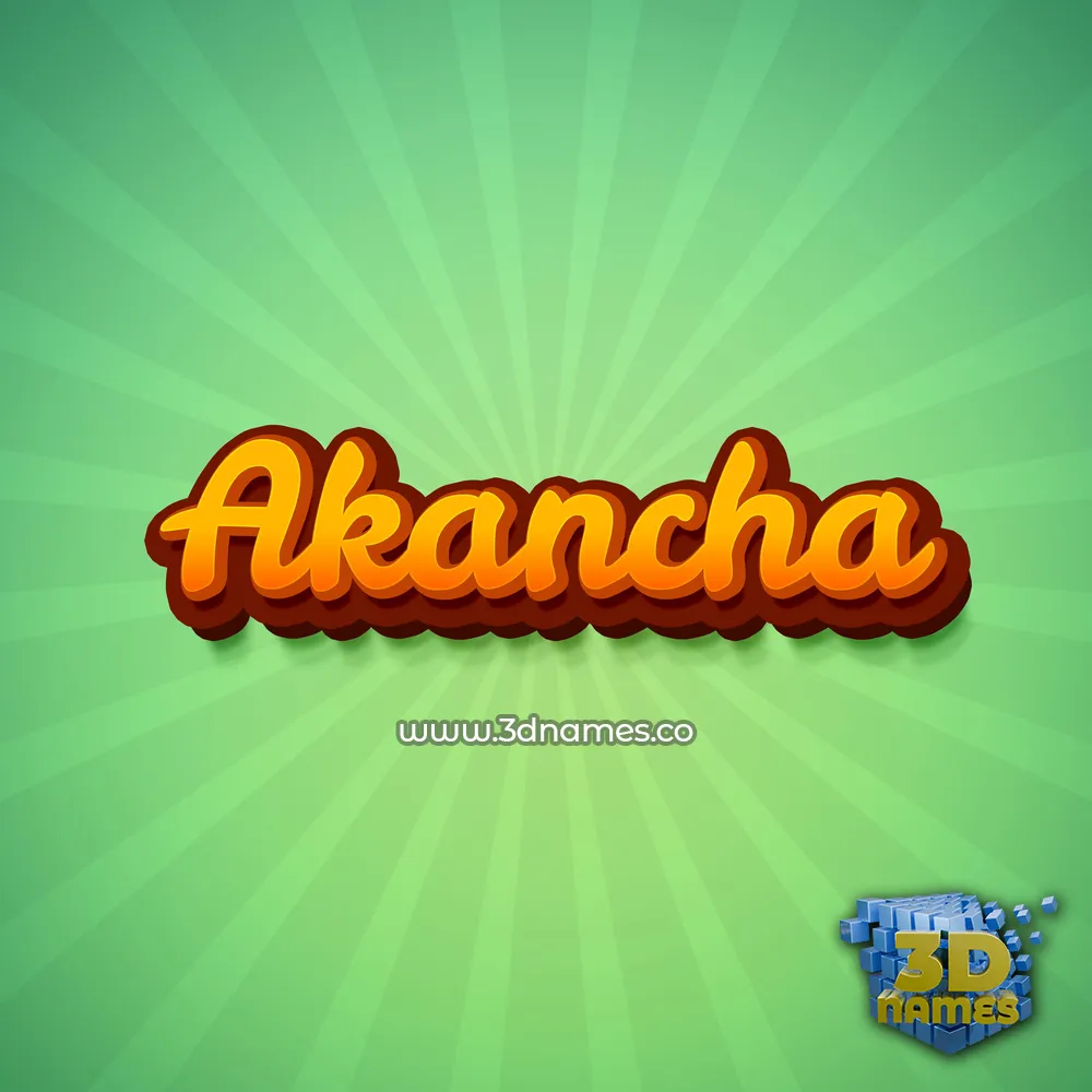 akancha in Green Rays style - 3D name wallpaper