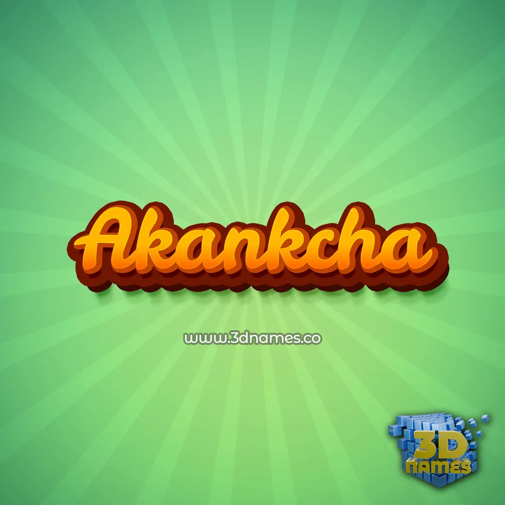 akankcha in Green Rays style - 3D name wallpaper
