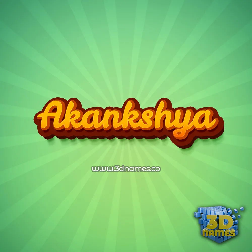 akankshya in Green Rays style - 3D name wallpaper