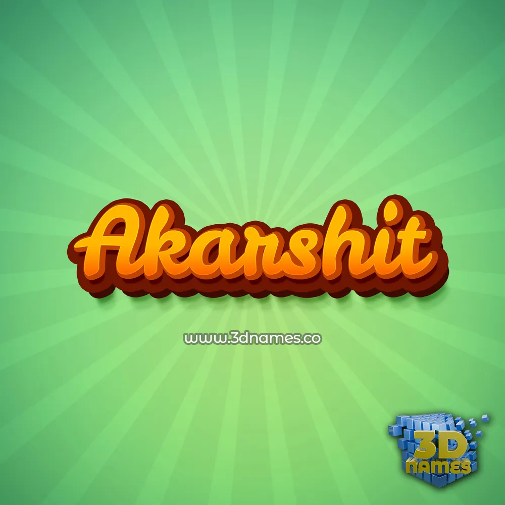 akarshit in Green Rays style - 3D name wallpaper