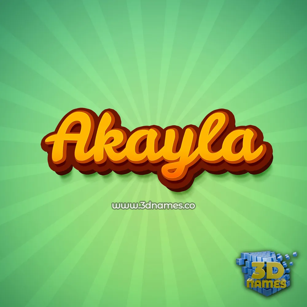 akayla in Green Rays style - 3D name wallpaper