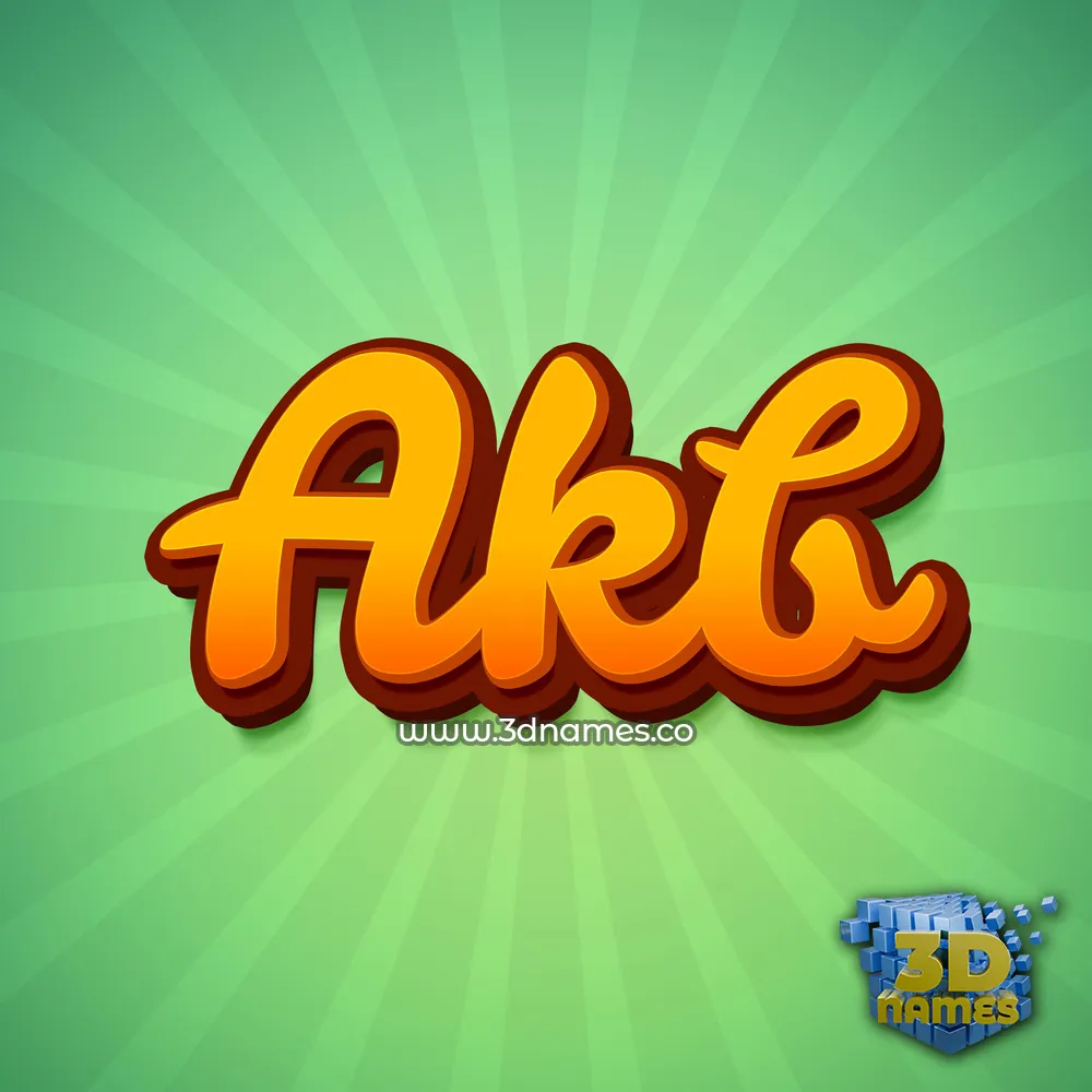 akb in Green Rays style - 3D name wallpaper