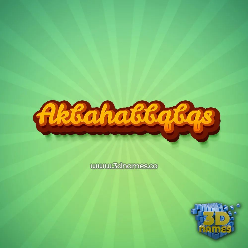 akbahabbqbqs in Green Rays style - 3D name wallpaper