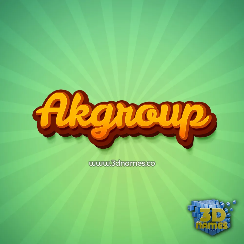 akgroup in Green Rays style - 3D name wallpaper