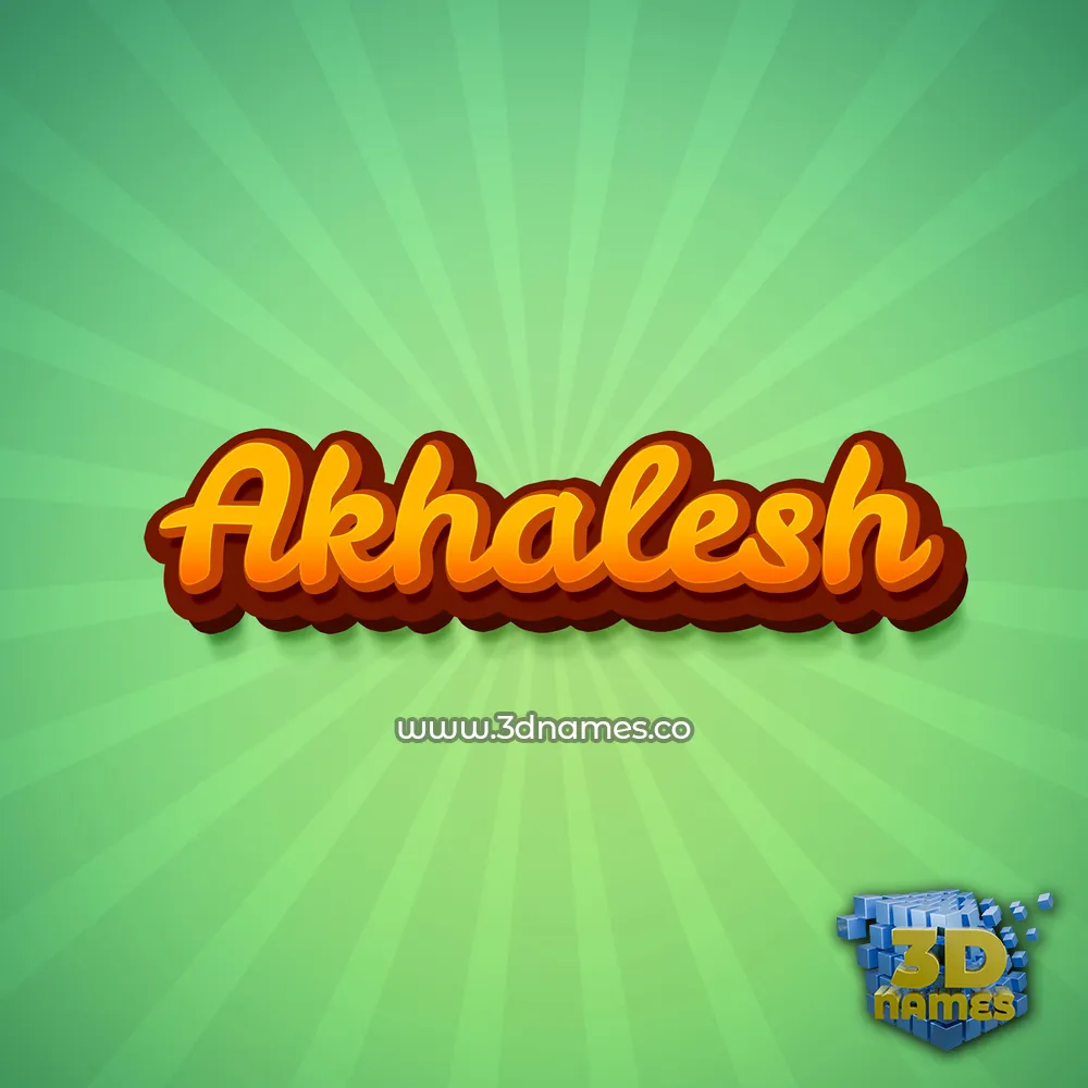 akhalesh in Green Rays style - 3D name wallpaper